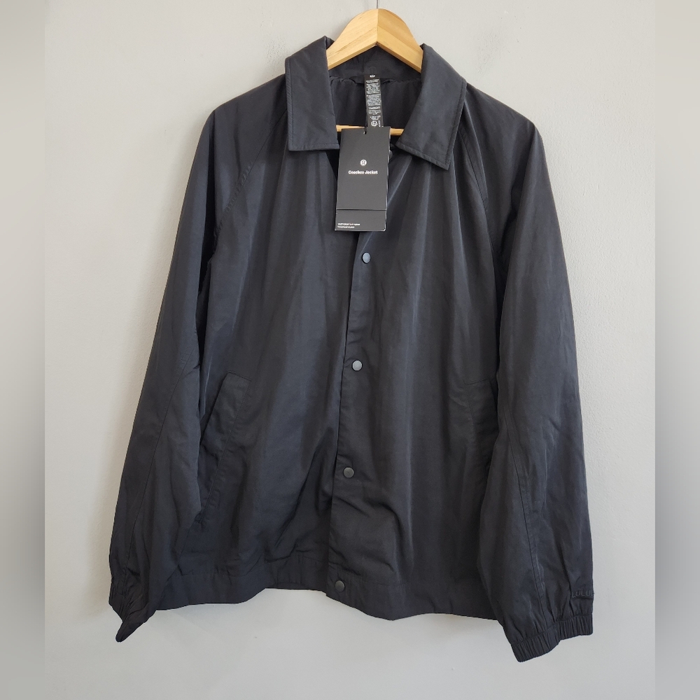Lululemon Coaches Jacket Black Snap Button NEW LM4AS7S Men's Size Small